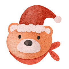 Christmas bear, Christmas illustration
