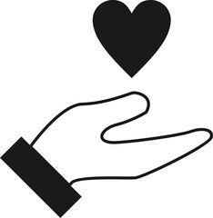 Black Charity And Fundraiser Icon Element