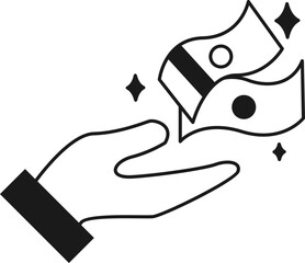 Black Charity And Fundraiser Icon Element