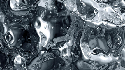 Abstract metallic liquid texture background with shiny reflections wallpaper 4k, generative ai