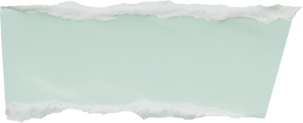 piece of green paper tear isolated on white background