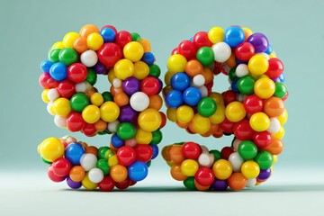Colorful Number Balloon Shapes for Celebration and Design Projects