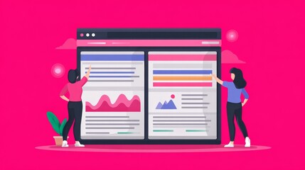 Collaborative team viewing intricate market trend graphs on expansive digital display screen for strategic insights.