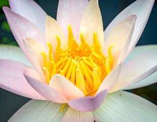 Water Lilys Radiant Heart - A Close-Up of Floral Beauty.