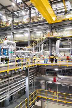 People Working in Modern Power Plant