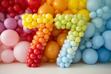 Colorful Balloon Decorations for Seven-Year-Old Birthday Celebration