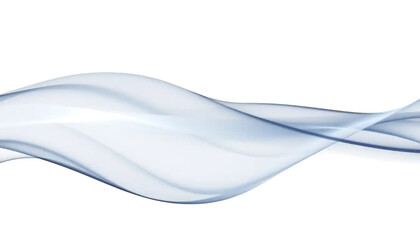 flowing transparent ribbon wave, soft curve, smooth glass texture, minimal modern abstract, isolated on transparent background.
