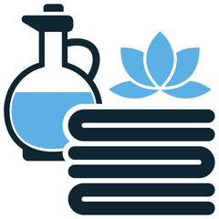 Spa icon vector. Ideal for wellness, relaxation, and luxury treatment themes. This graphic symbolizes health facilities, massage, and self-care services.