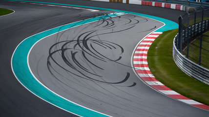 Nighttime traffic on city highways with moving vehicles and lights