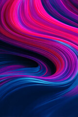 A vibrant, abstract wave of color flows and blends in a dynamic composition.