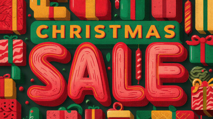 christmas sale discount promotion template