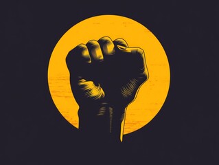 Raised Fist Symbol of Power and Solidarity