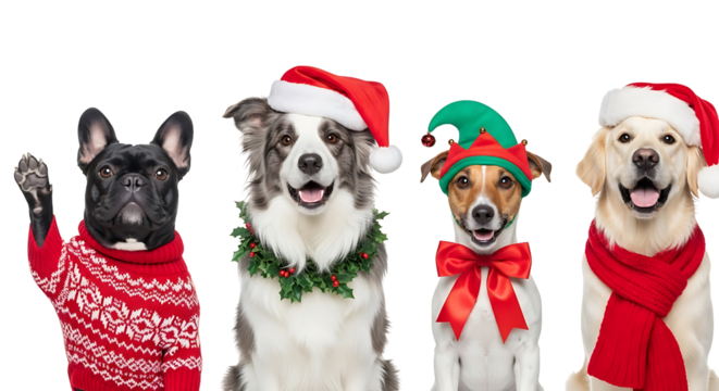 Christmas Dogs Holiday Pet Animal Festive Season Canine Costume Party