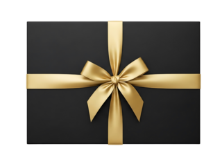 Luxury Gift Box Holiday Present Golden Ribbon Celebration Surprise Concept
