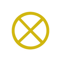 3d render of a warning sign