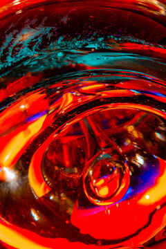 Abstract Glass Vortex of Colors