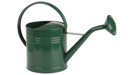 Watering can garden tool for plants and flowers isolated on transparent background