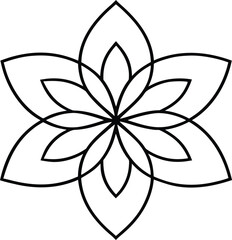 black and white flower vector
