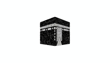 Kaaba in mecca sketch, sacred islamic holy site, spiritual journey