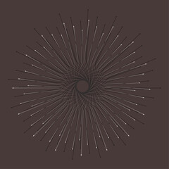 Obraz premium Abstract Monochrome Spiral Line Pattern Art