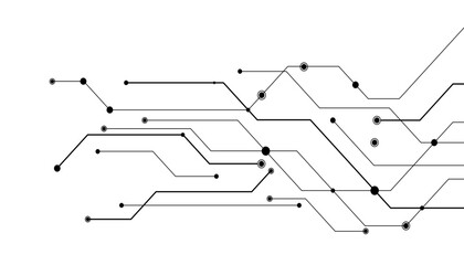 Abstract futuristic circuit board Illustration, Circuit board with various technology elements. Circuit board pattern for technology background.