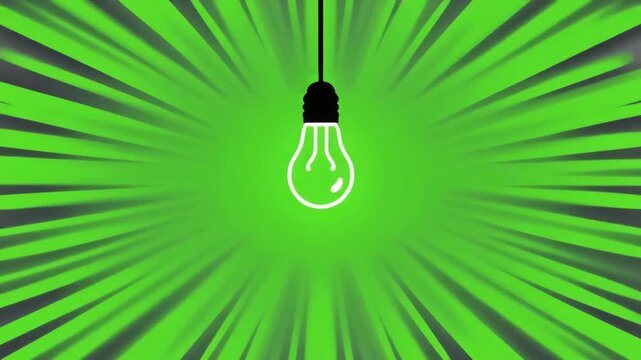 Lightbulb Glowing with Radiating Rays Energy Concept Innovation Idea high quality professional