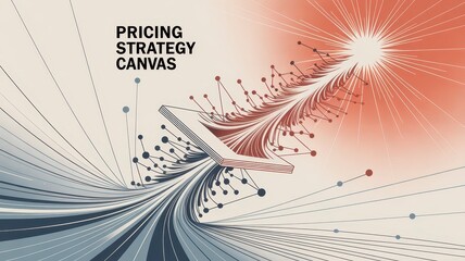 Dynamic Pricing Strategy Canvas with Flowing Connections and Nodes