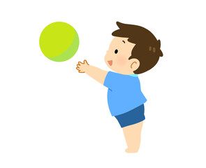 ボールを投げる子どものイラスト