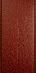 Deep brown leather, raised seams, stitching texture, oval panels,  brown,  sport