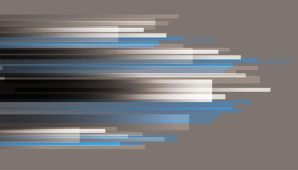 Abstract blue light trails in the dark, motion blur effect