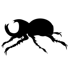 Rhinoceros Beetle Silhouette 