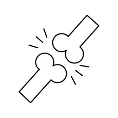 Bone icon on white background