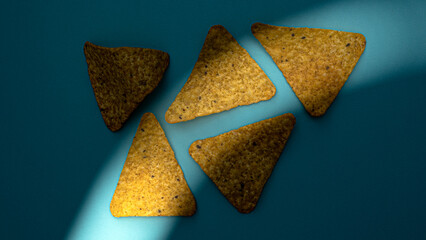 Focus on the crispy texture and savory seasoning, capturing a moment of craving and the essential item for a delicious dip.