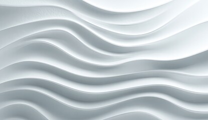 Fototapeta premium Abstract wavy white surface