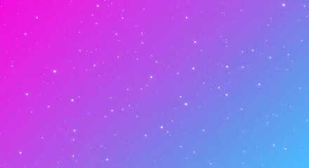 A simple, colorful background featuring a smooth gradient transition from pink/magenta to purple and blue, sprinkled with small, glowing star particles.