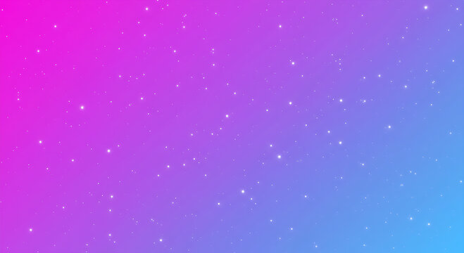 A simple, colorful background featuring a smooth gradient transition from pink/magenta to purple and blue, sprinkled with small, glowing star particles.