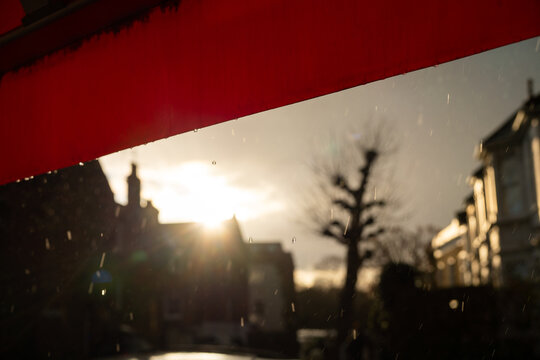A rainy and sunny day in London