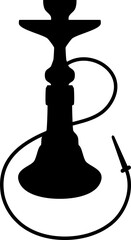 シーシャのシンプルなシルエット、イラスト