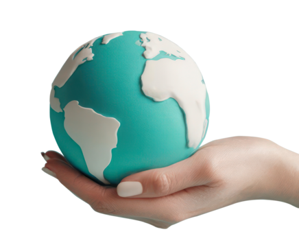 Sustainability and Global Responsibility Concept with Earth in Hand