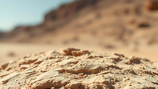 omniscient. Desert rock surface with visible heat waves distorting the air above. travel magazines, destination branding, designed for travel destination branding, elevates destination branding.