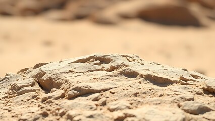 omniscient. Desert rock surface with visible heat waves distorting the air above. travel magazines, destination branding, designed for travel destination branding, elevates destination branding.