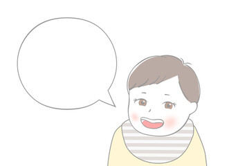 赤ちゃんとふきだし