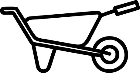 Icon of a Wheelbarrow for Garden and Construction Use