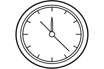 Simple Analog Clock Showing Twelve Oclock With Minimalist Design