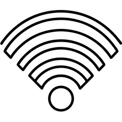 Wireless Signal Icon Representing Connectivity and Data Transmission