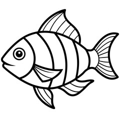 Cute Cartoon Fish Illustration for Children