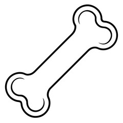 A simple outline drawing of a dog bone shape for use in design projects