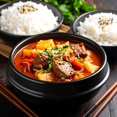 Meat stew with rice
