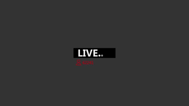 Red Blinking Live On Air Animation black Motion graphics with dynamic blinking effect on Gray background. Perfect for broadcast, streaming, and live video alerts.