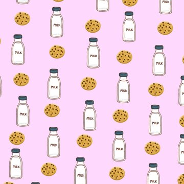 Cookies  and milki pattern